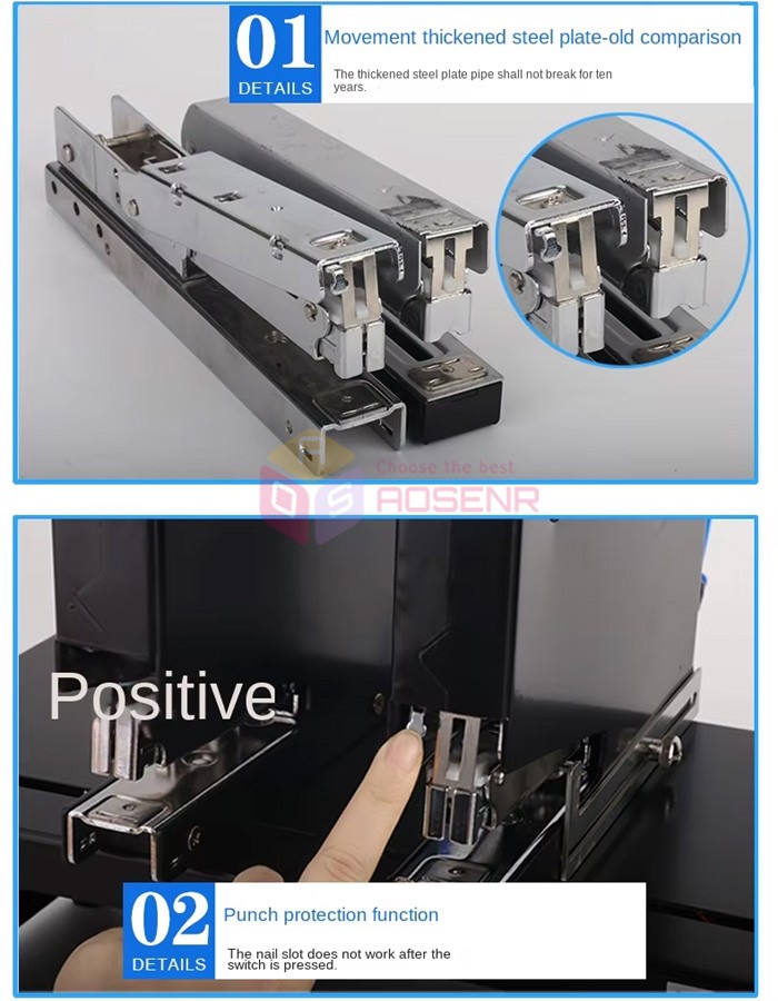 110V Three-head Pneumatic Stapler Binding Machine Automatic Electric Stapler