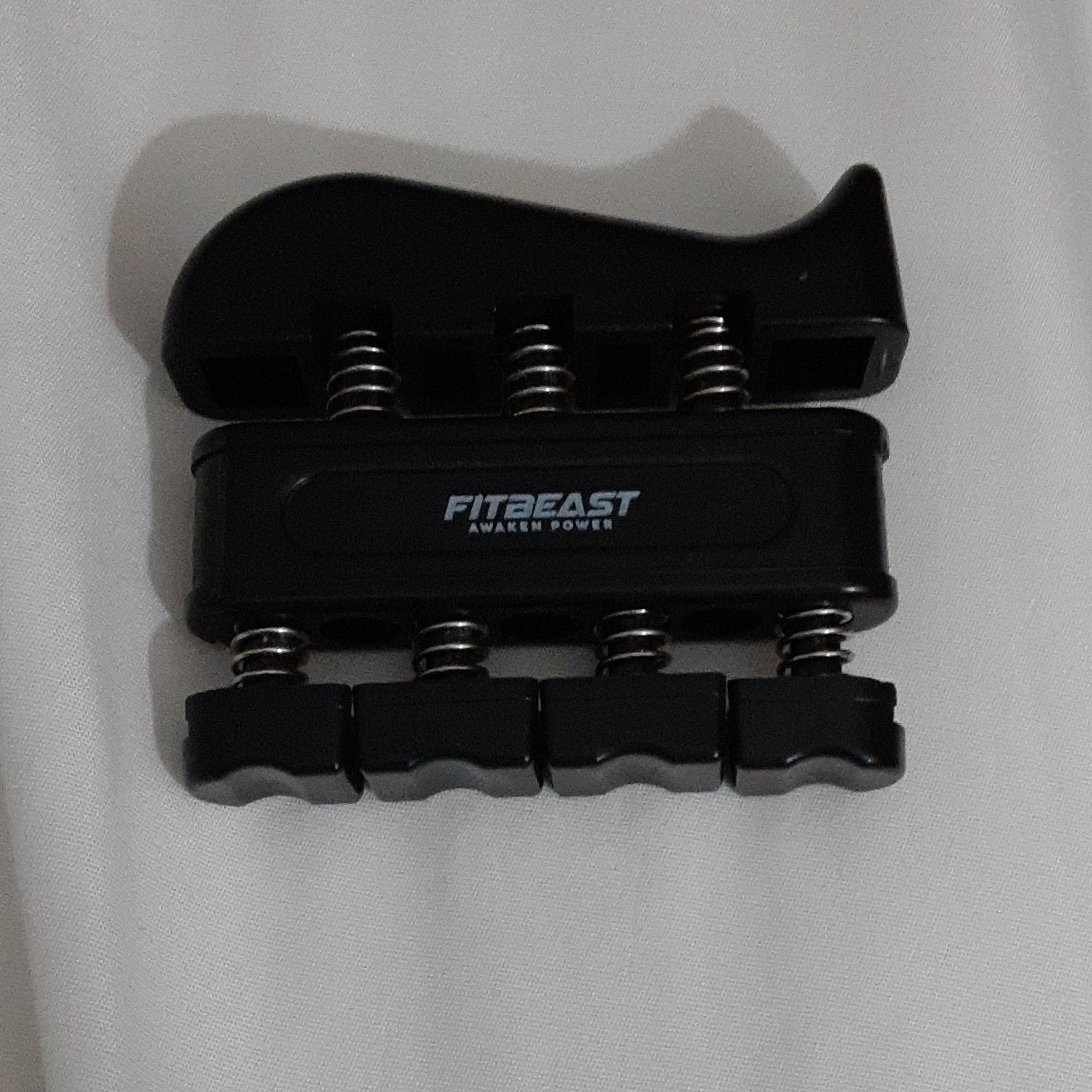 FitBeast Awaken Power Finger Exerciser Hand Gripper, Metal/Plastic, Black