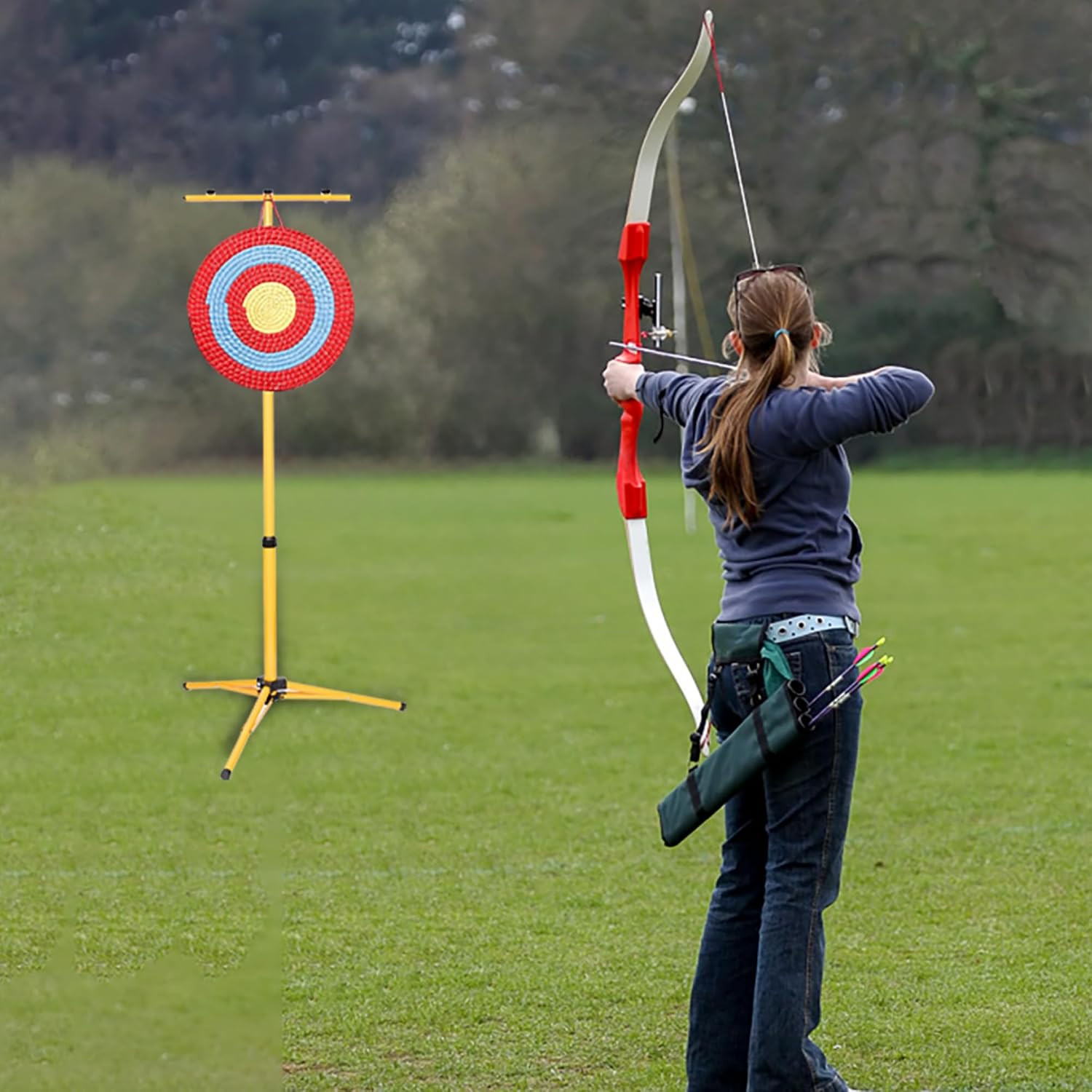 Archery Target Stand, Bow and Arrow Target Stand for Backyard & Shooting Range,