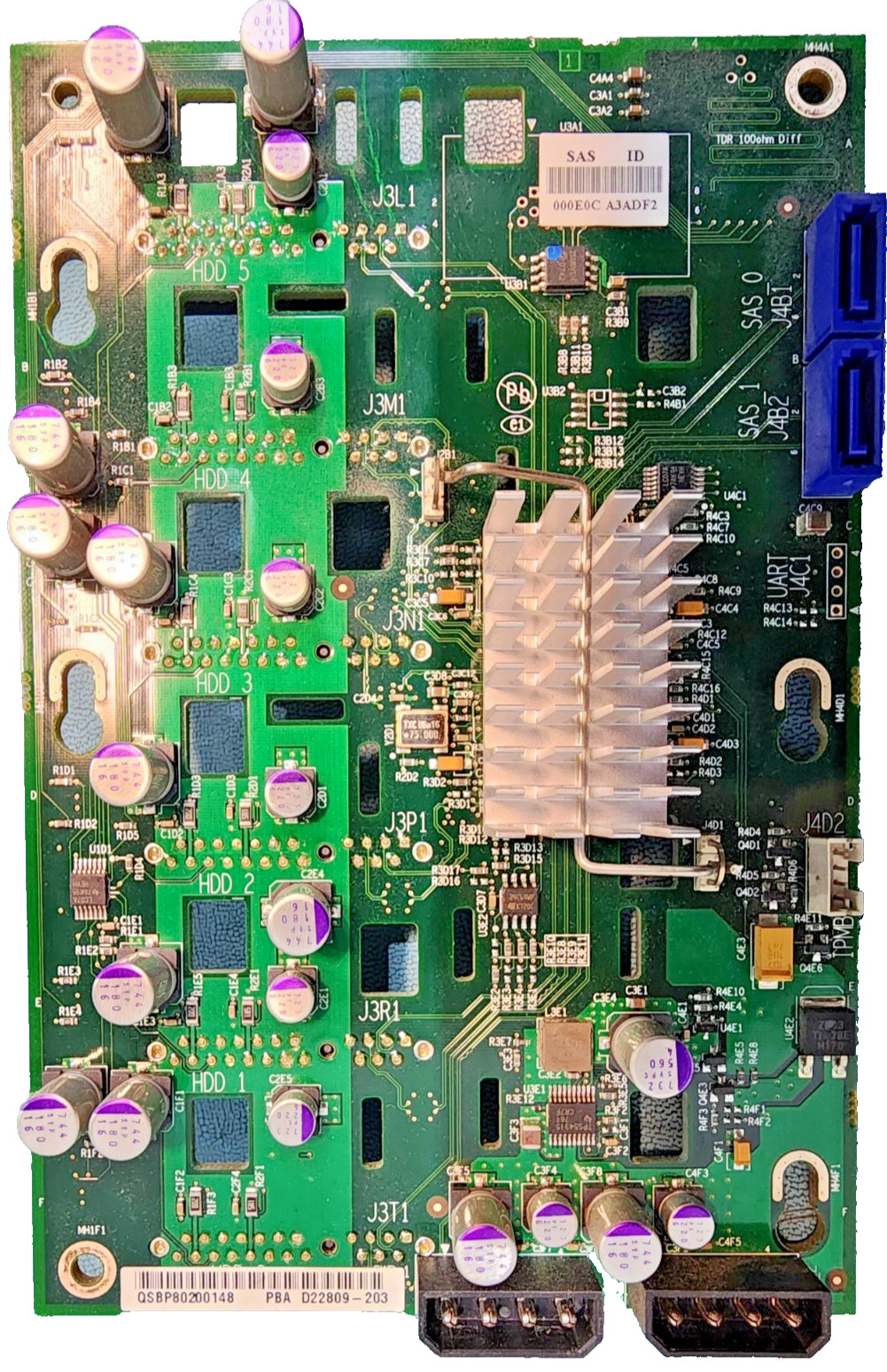 Intel D22809-203 AXX6DRV3GEXP 6x SAS/SATA Hot Swap Backplane Board