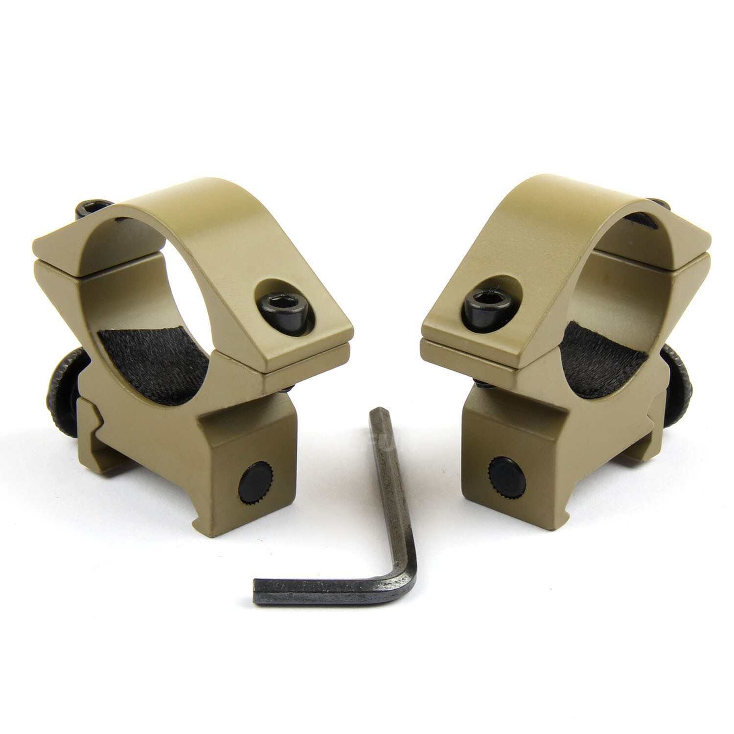 TAN Low Profile A Pair 25.4mm / 1" Scope Ring Picatinny weaver Mount