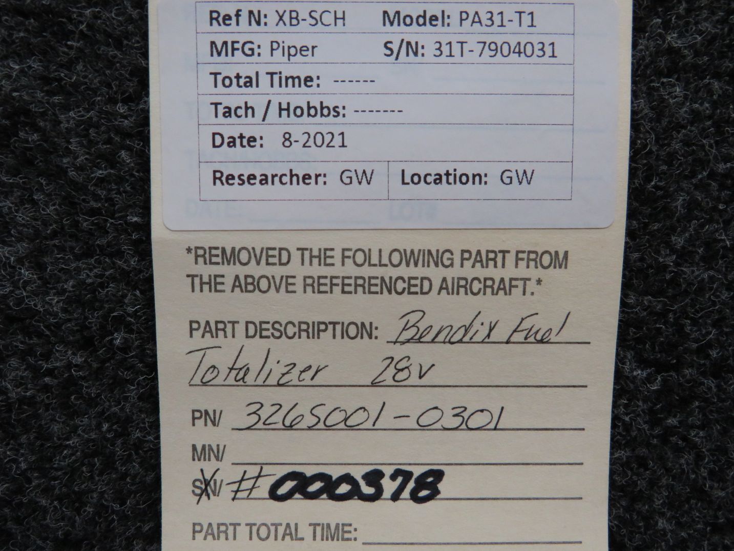 3265001-0301 Bendix Fuel Totalizer Indicator (Volts: 28)