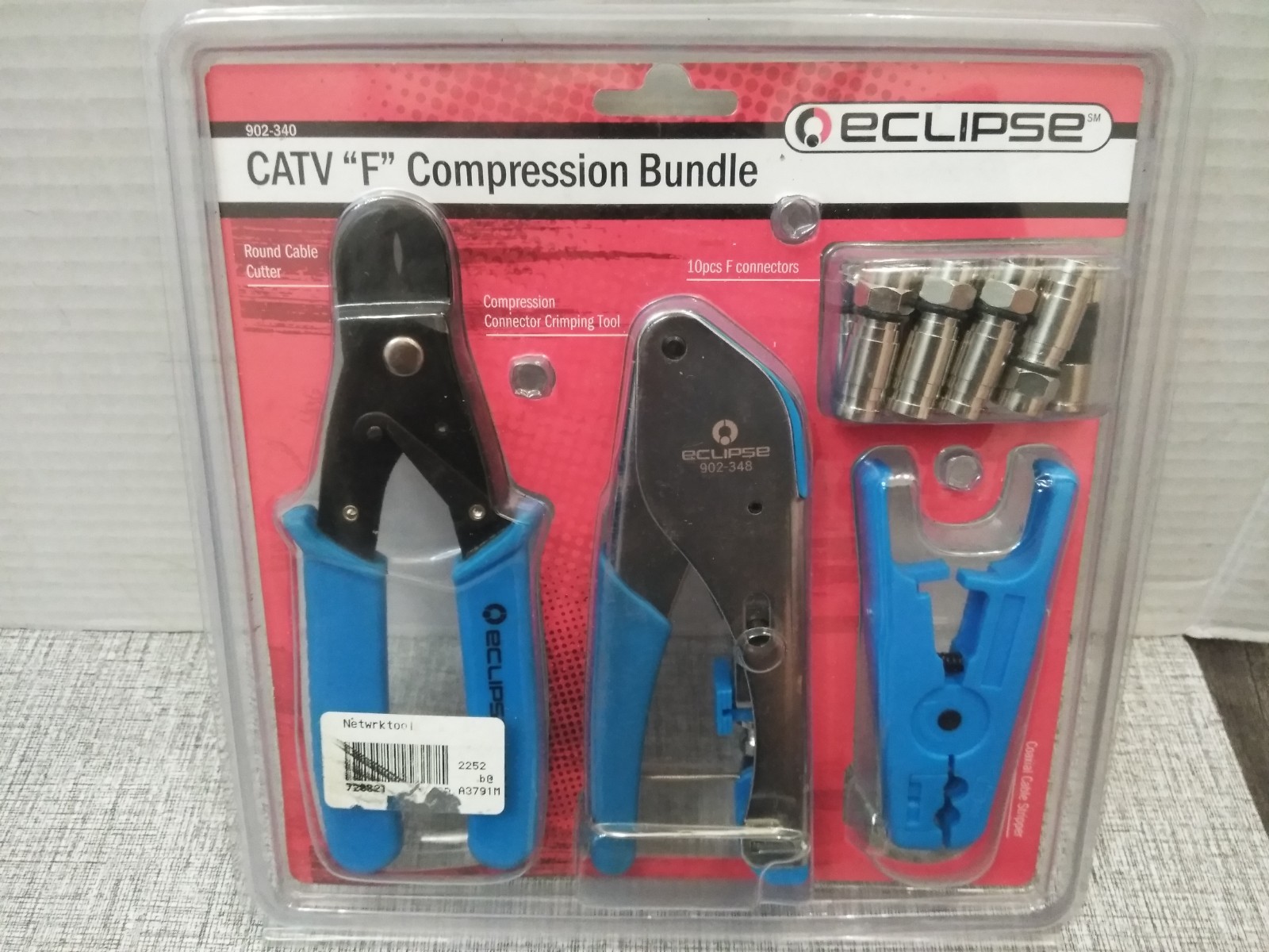 NEW ECLIPSE TOOLS 902-340 CATV ''F'' Compression Tool Bundle