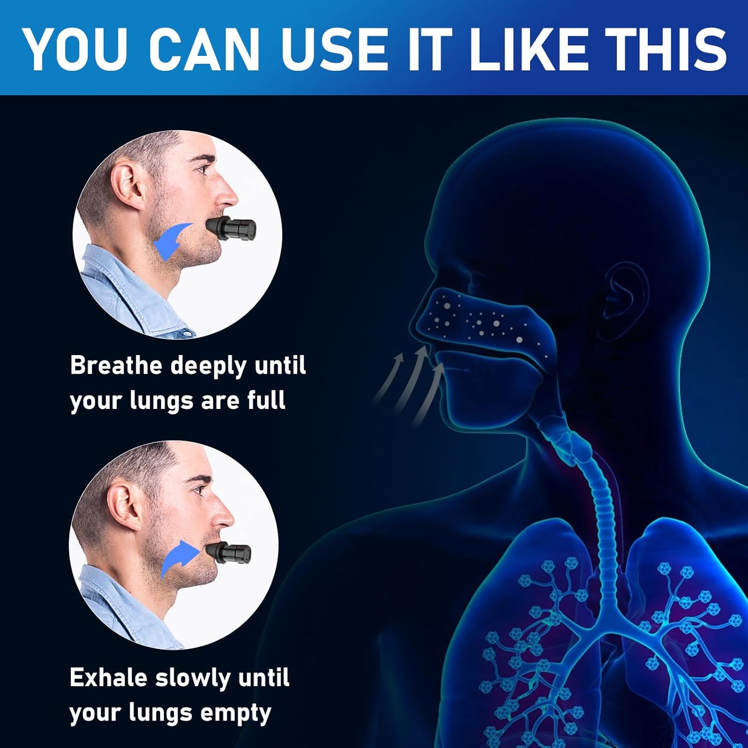 Portable Respiratory Trainer-Exercise Device. Respiratory Muscle Training |Impro