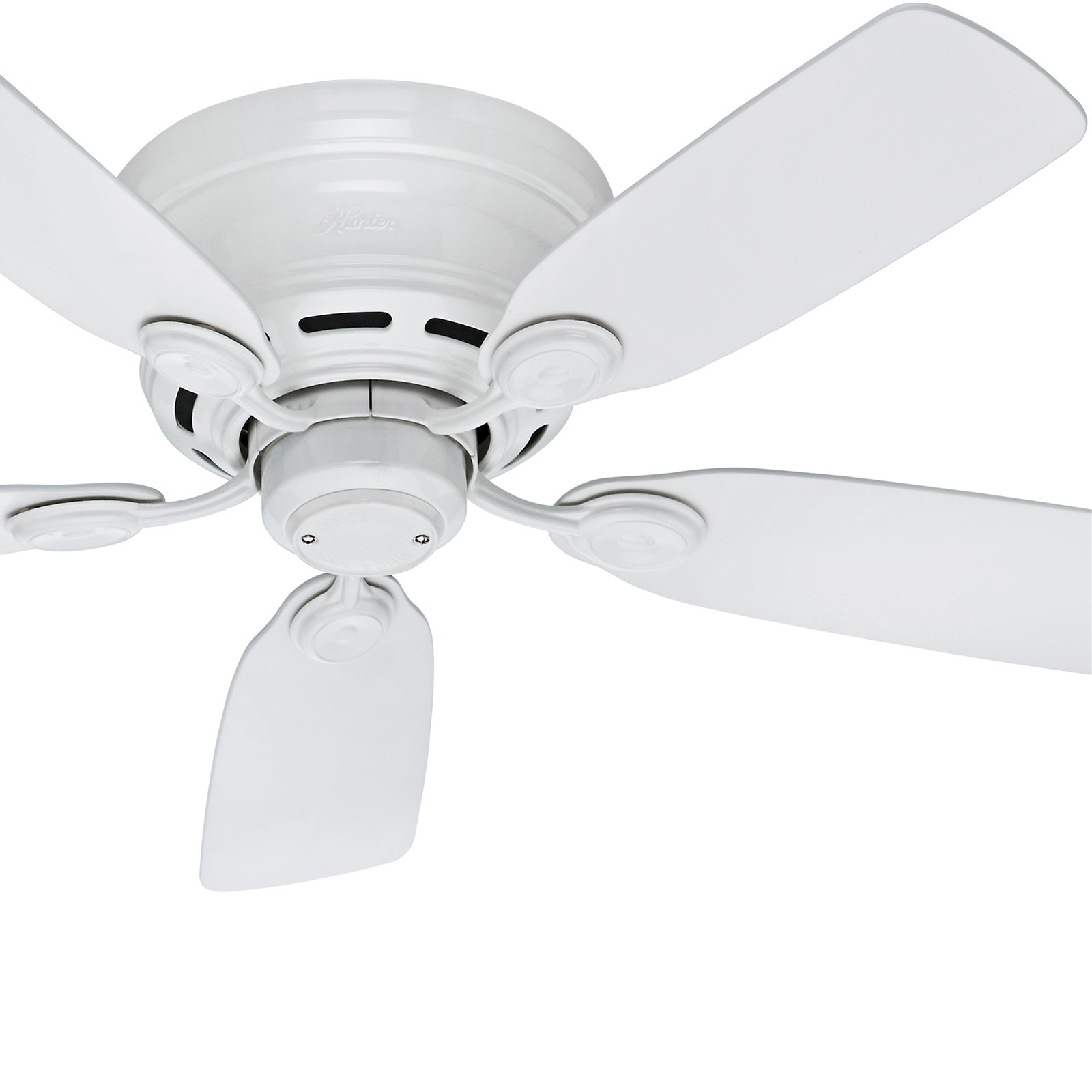 Hunter Fan 42 inch White Indoor Ceiling Fan with Pull Chain and No Light
