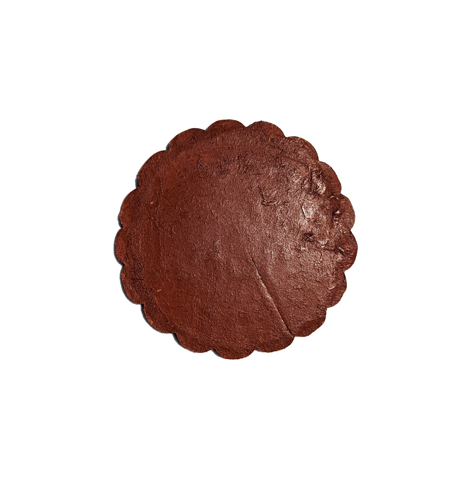 Vintage Hand Carved Peruvian Decorative Leather Coaster