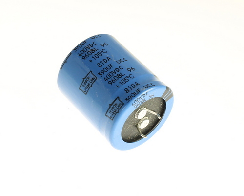 5x 390uF 400V Radial Snap In Mount Electrolytic Aluminum Capacitor 105C 400VDC