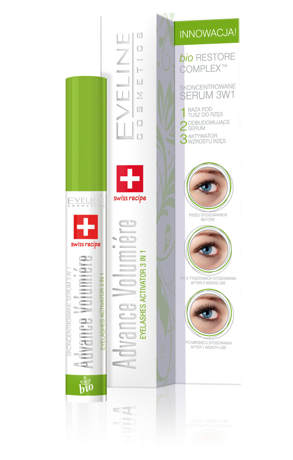 Eveline Cosmetics Advance Volumiere Eyelash Growth Serum Primer 3 in 1