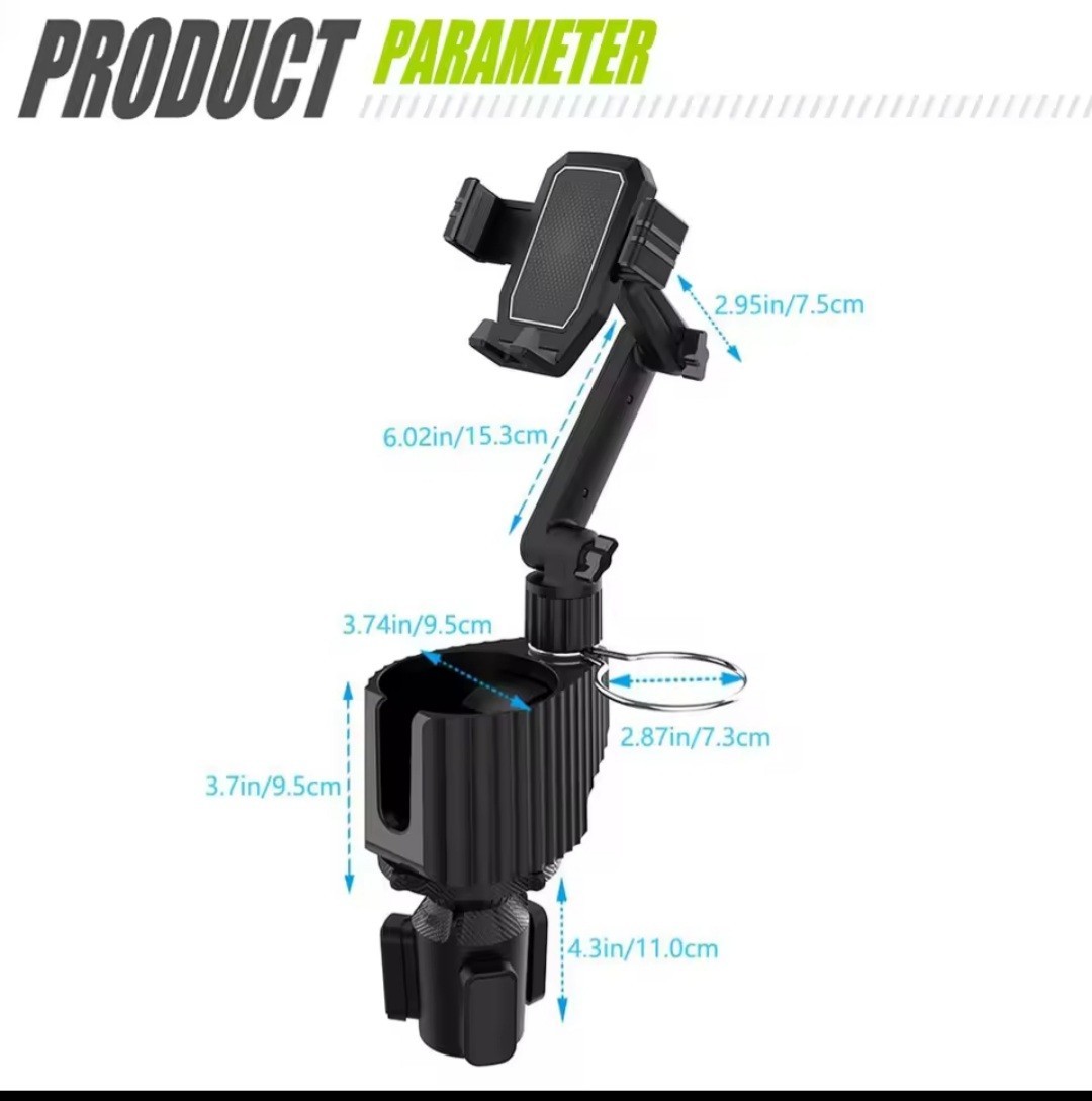Universal Multifunction Car Cup Holder 360 Degree Adjustable Cellphone Mount