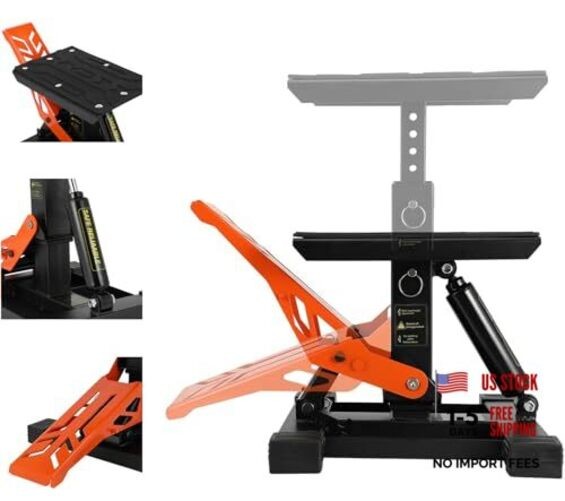 Motorcycle Lift Stand Dirt Bike Jack Stand 1000Lbs Capacity Hydraulic Lift