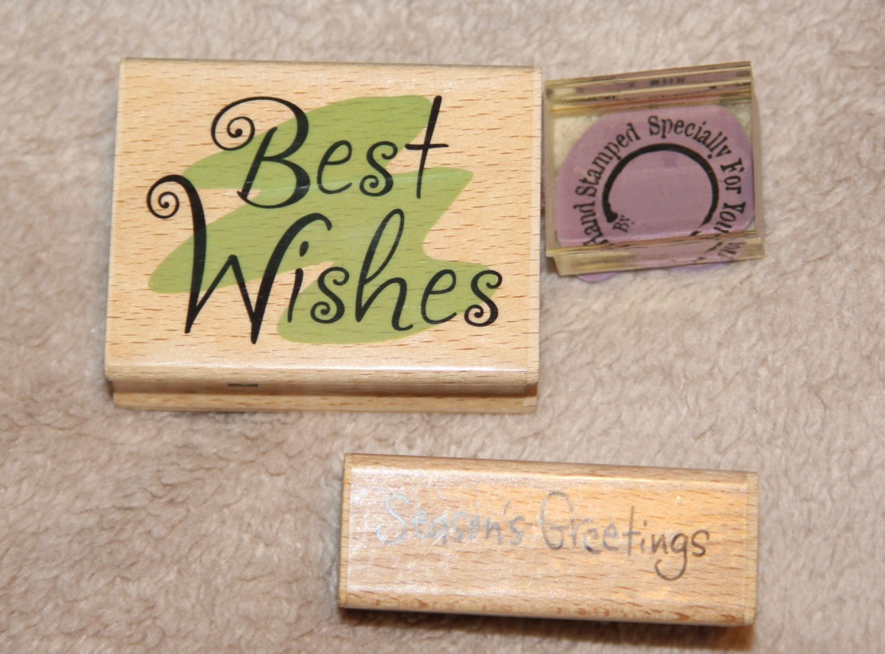 13 wood based printing shapes - various messages