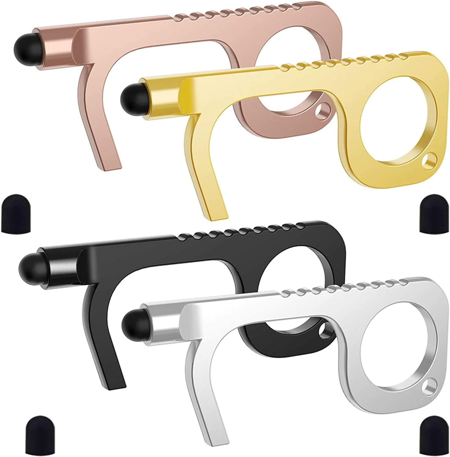Handy Non-Touch Door Opener - Heavy-Duty Reusable Stylus Keychain - Germ Key Too
