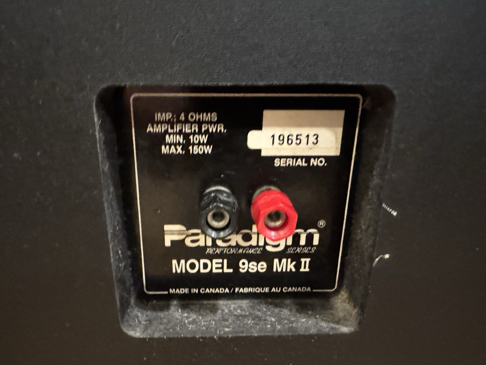 PARADIGM MODEL 9SE MKII REFERENCE STEREO SPEAKERS AUDIOPHILE MONITOR 9-SE Tested