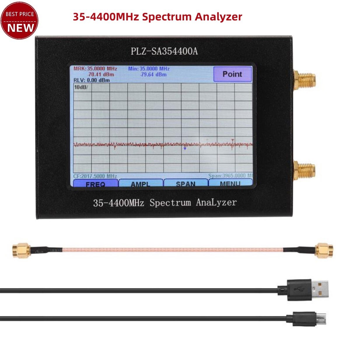 35-4400MHz Spectrum Analyzer with Tracking Source Network Analyzer Touch Screen