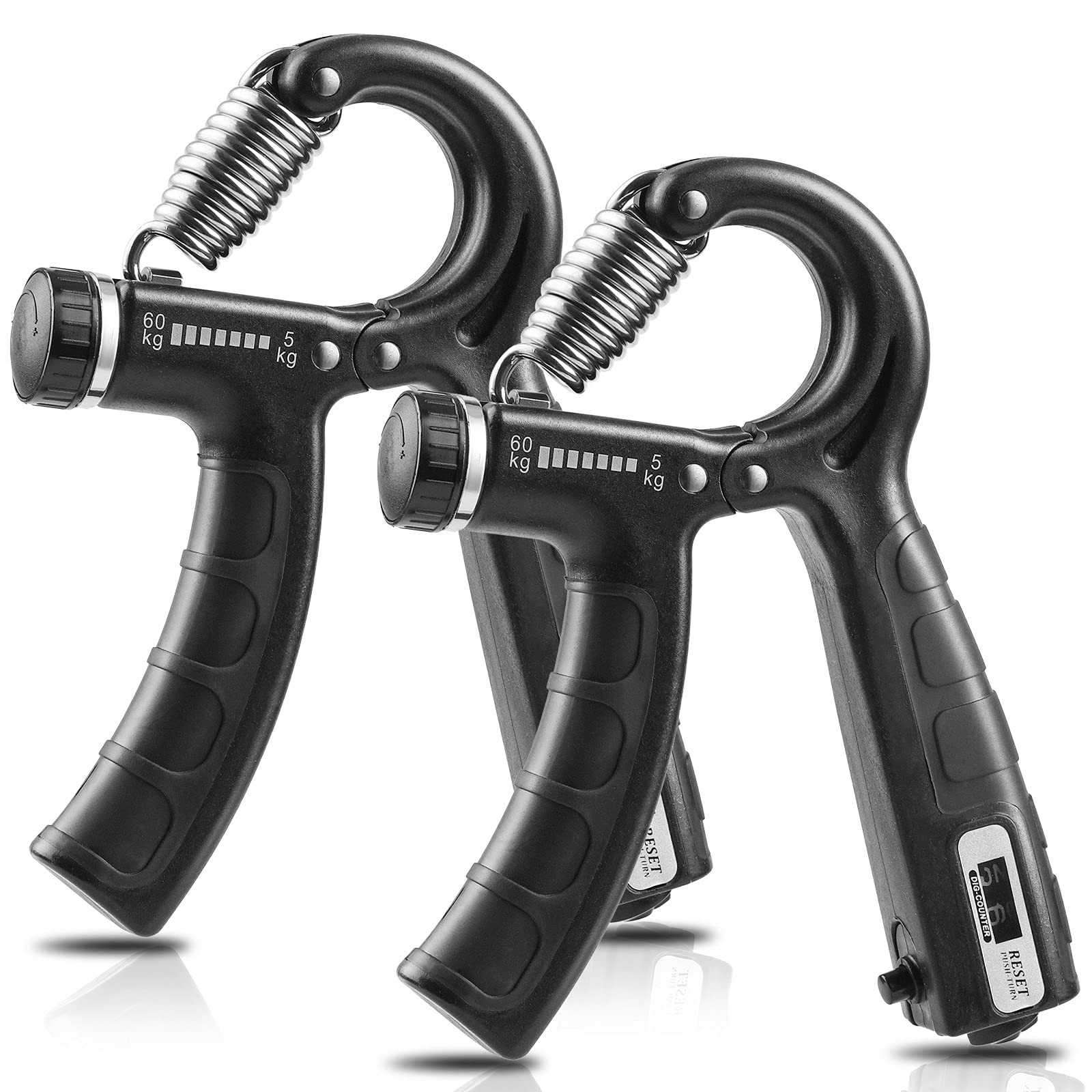 Adjustable Hand Grip Strengthener with Counter, 2 Pack  11132Lbs Resistance