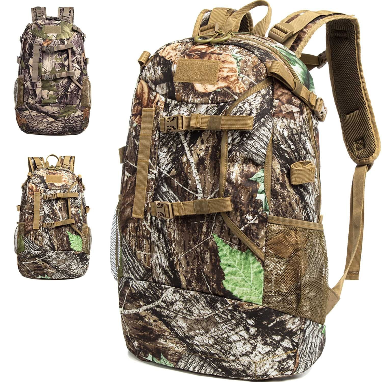 Hunting Backpack,Outdoor Hunting Daypack for Bow or with Rain Cover.(Khaki)
