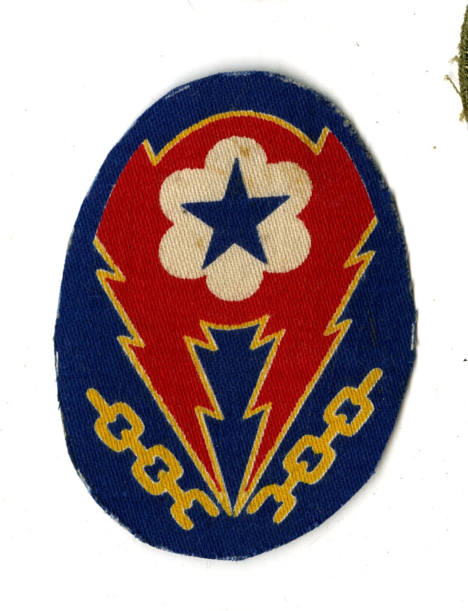 ETO Communications Zone Patch Printed on Canvas WWII Vintage Europe
