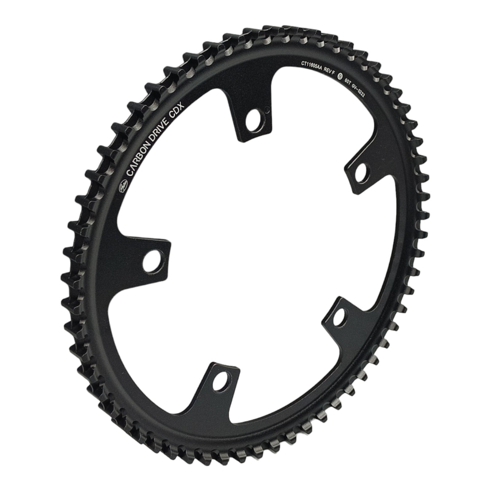 Gates CDX Pulley 60 Tooth 5-Bolt 130 BCD Black Chainring Center Track