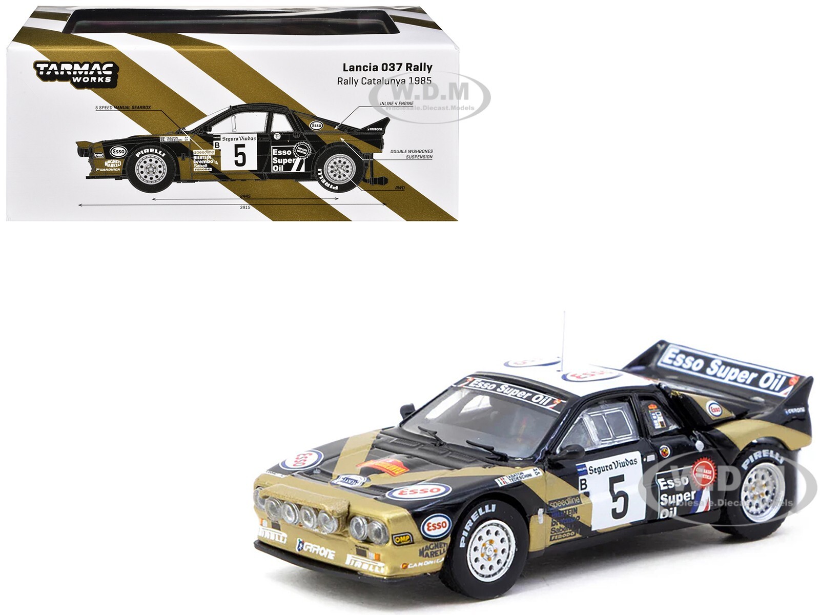 LANCIA 037 #5 WINNER "RALLY CATALUNYA" 1985 1/64 TARMAC WORKS T64P-TL002-85CAT05