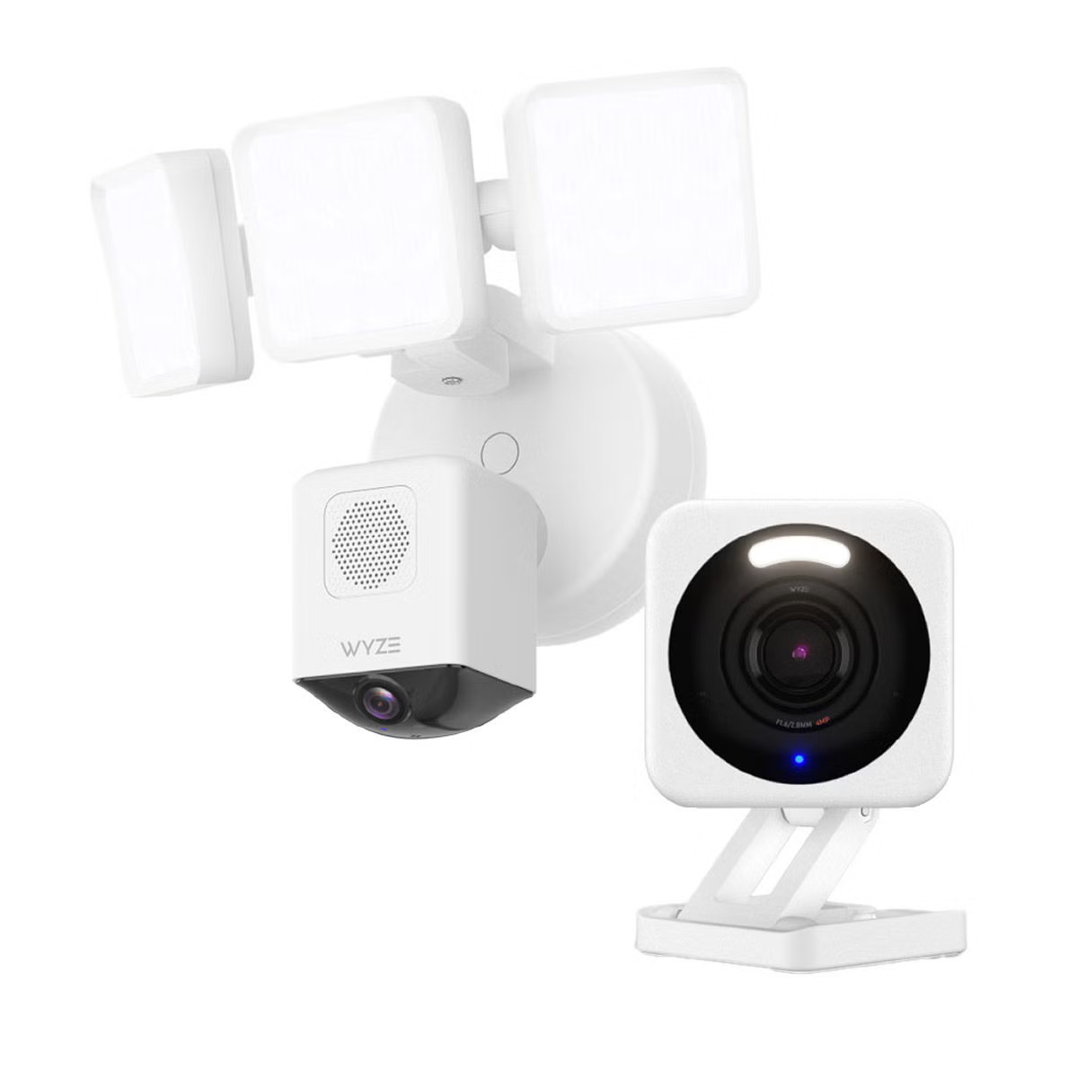 Wyze Wired 2.5K Floodlight Pro and Indoor/Outdoor Security Camera Bundle