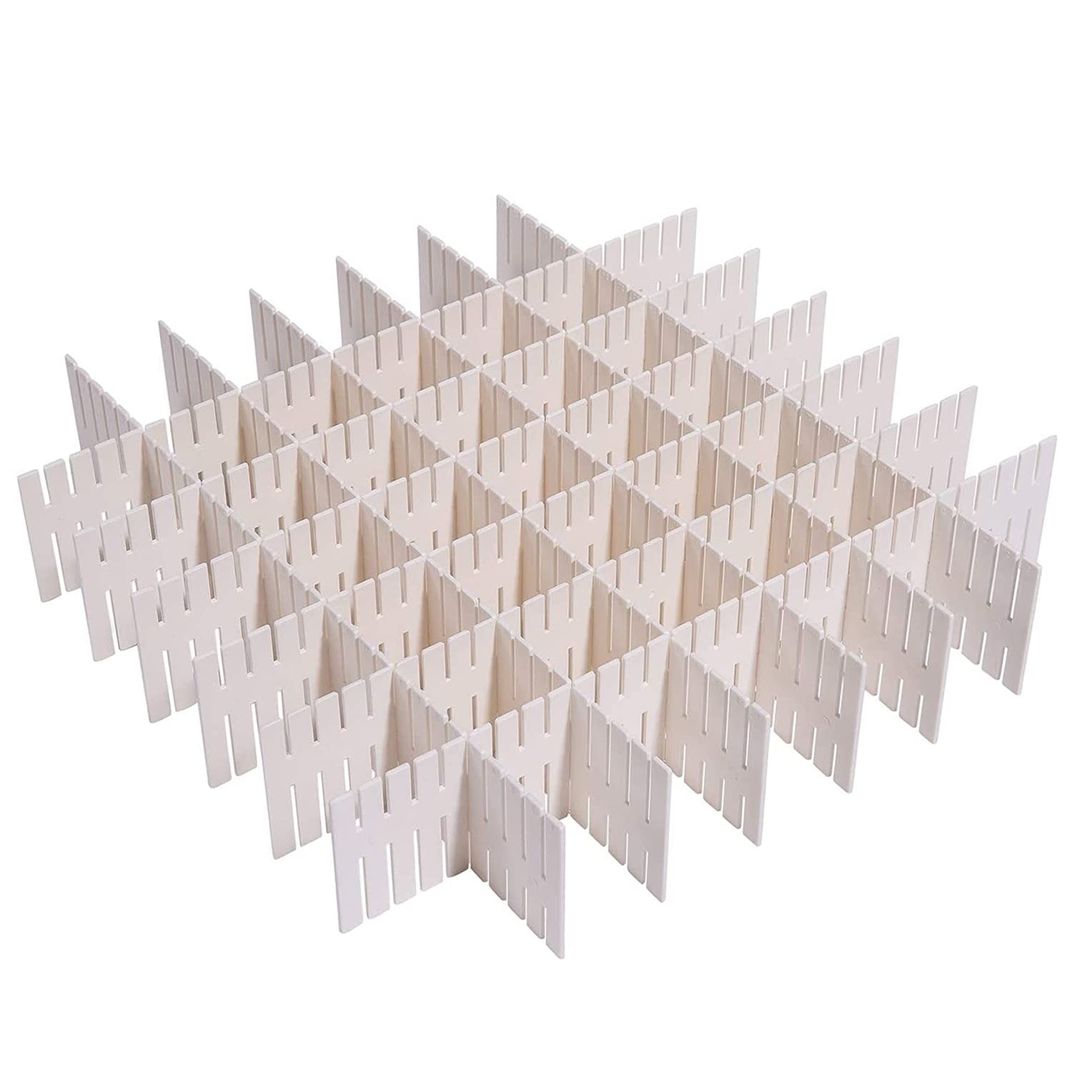 24Pcs Adjustable Drawer Dividers - 14.5Inch Plastic Storage Dividers - White ...