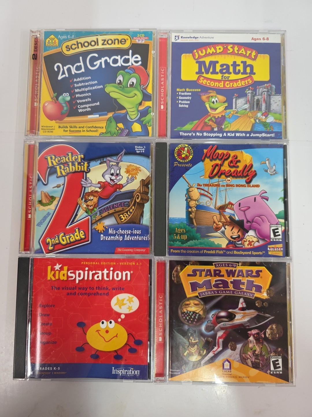 Lot Of Elementary Scholastic PC Games Reader Rabbit Jump Start Moop And Dreadly