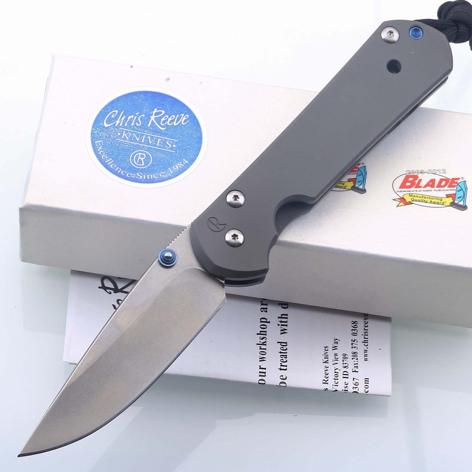 Sebenza Titanium Handle Frame Lock D2 Steel Blade Pocket Knife Leather Sheath