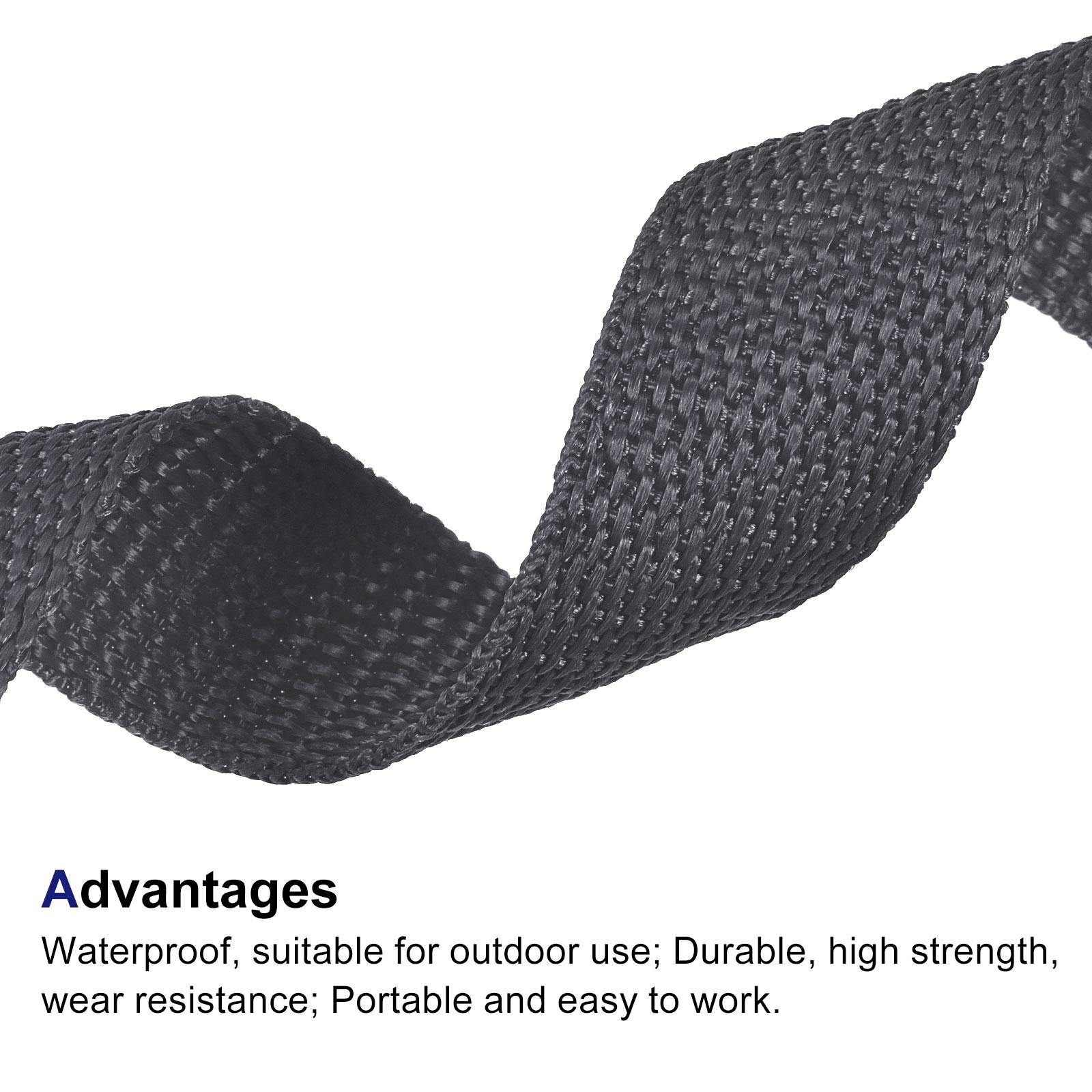 Lightweight Polypropylene Webbing Strap 1" 10 Yards Dark Grey Strapping