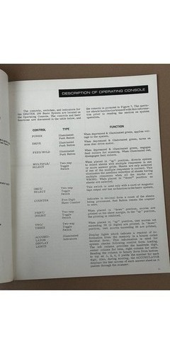Digitek 100 Basic System Operator Manual - Optical Scanning Corp 1967 - OCR