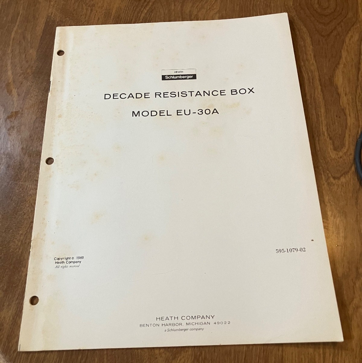 Heath/ Schlumberger Decade Resistance Box- Model EU-30A- Manual (1969)