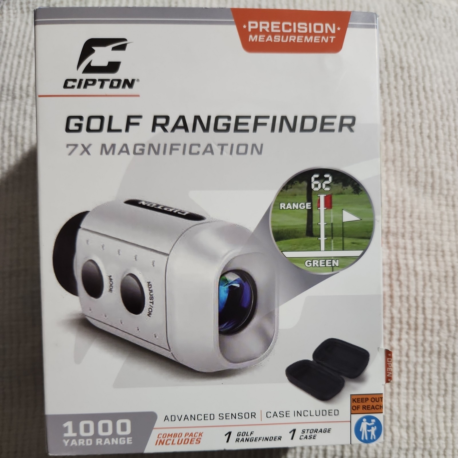 Cipton 7x Magnification Golf Rangefinder New In Box-Batteries Included