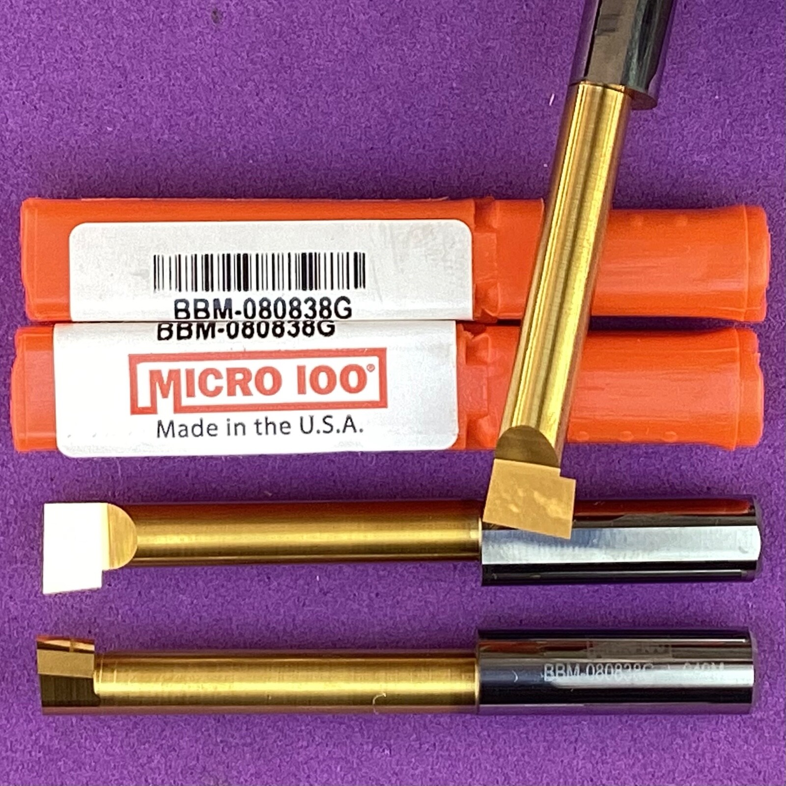 MICRO 100   BBM - 080838G  8mm Carbide Boring Bar; 8mm Shank TiN🎯Machinist