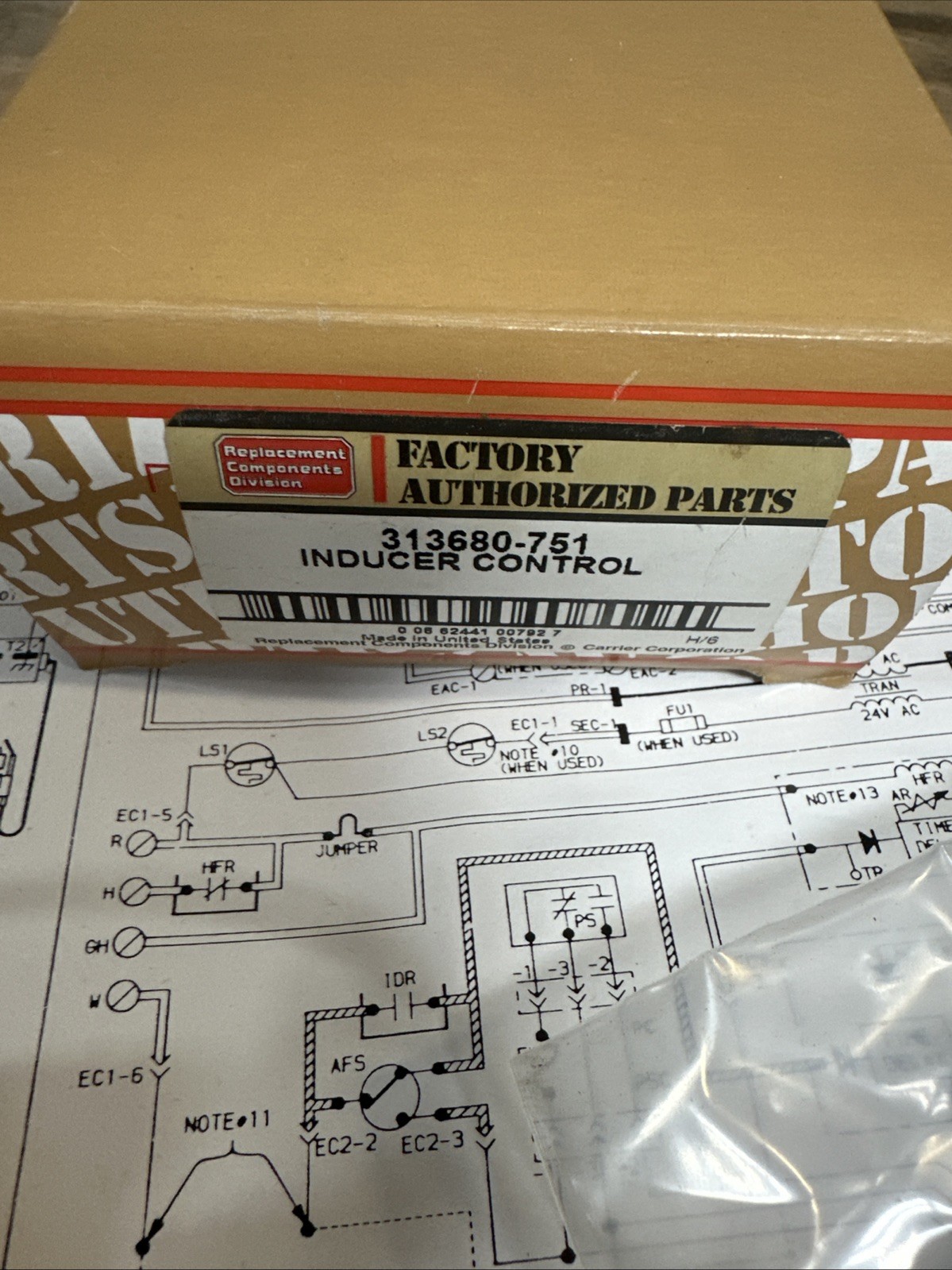 Carrier 313680-751 Inducer Control Board Kit (f16)