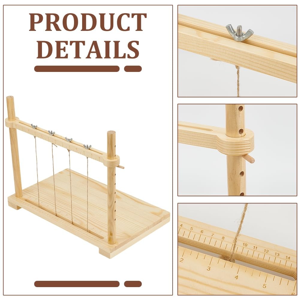 15.7X9.4Inch Bookbinding Sewing Frame Set, Hand DIY Binding Tools with Hemp Rop