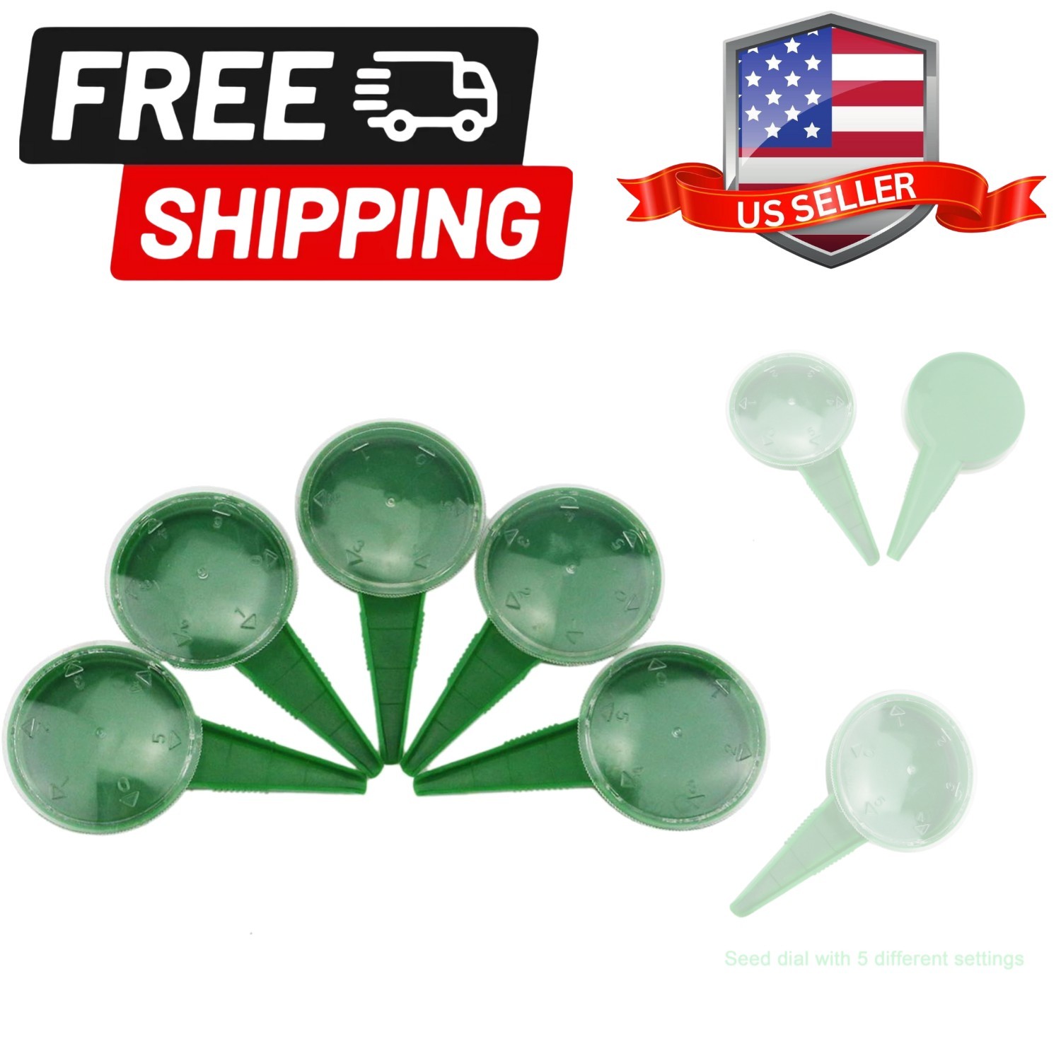 5 PCS Seed Dispenser Sower Seed Spreaders Planter Seeder Tool