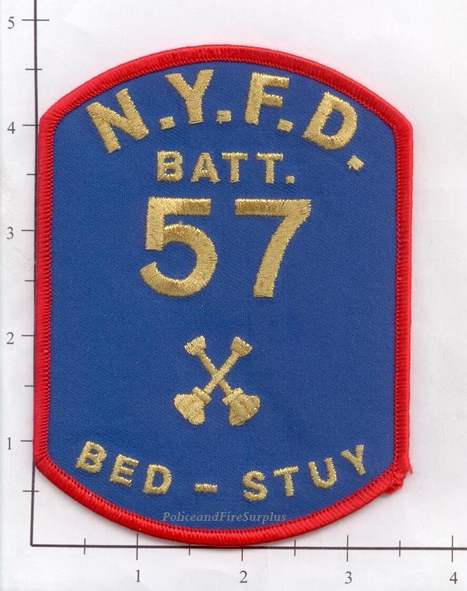 New York City NY Fire Dept Battalion 57 Patch v8
