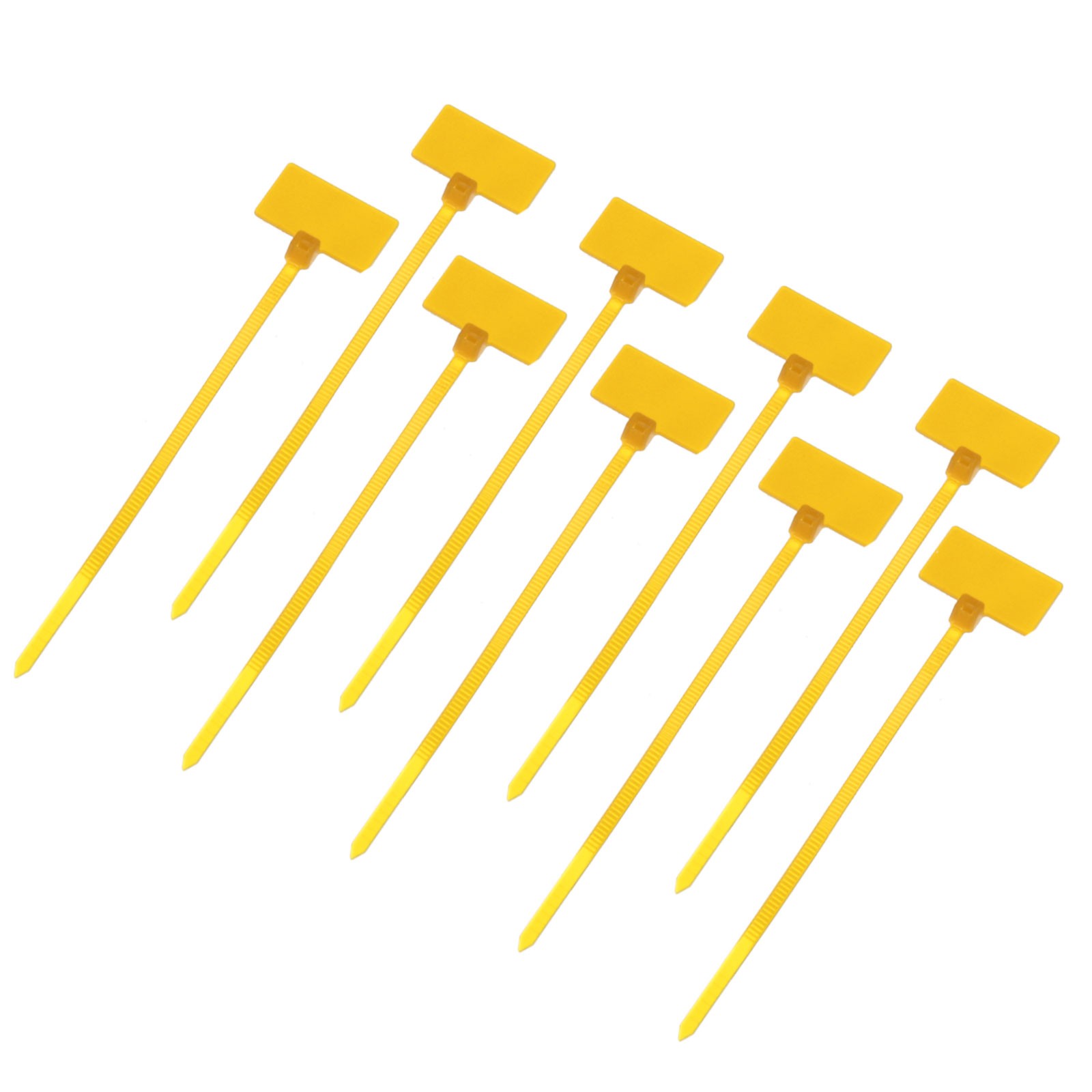 250pcs Marker Cable Zip Ties, 4 Inch Self-Locking Labels Zip Tie Wraps,Yellow