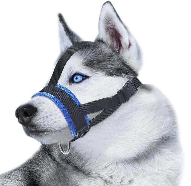 Soft Nylon Dog Muzzle Dog Adjustable Anti-biting Nose Muzzle Pet Supplies