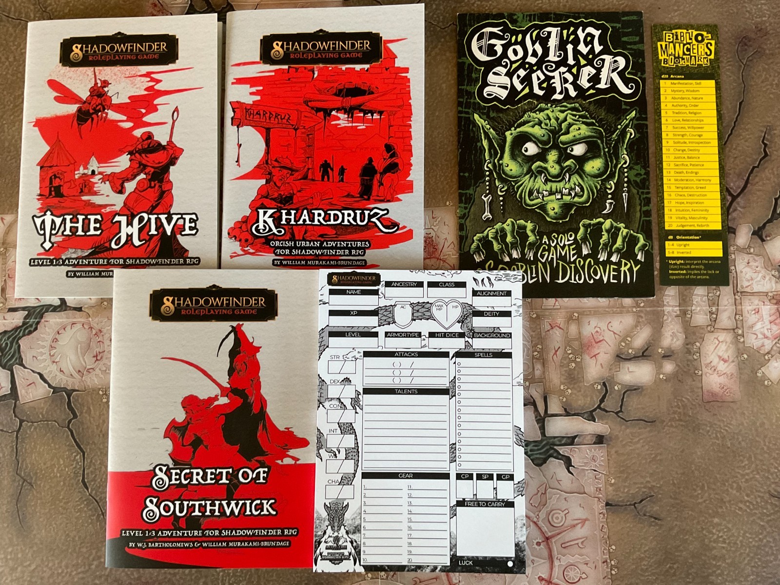 ShadowDark RPG Shadowfinder Kickstarter lot Menagerie Press