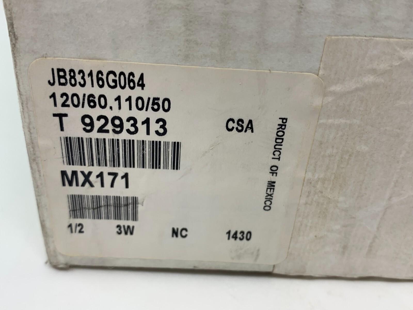 ASCO RedHat 8316G064 Solenoid Valve 10-150PSI Air Gas 1/2"NPT 120V 3W JB8316G064