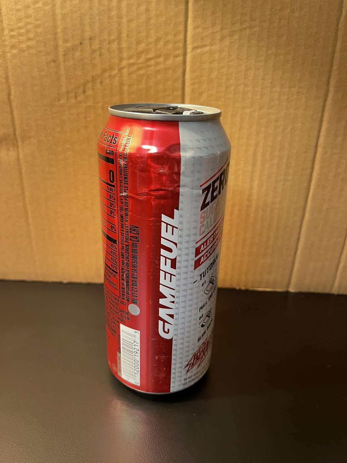 Mountain Dew Amp Game Fuel Zero Sugar Raspberry Lemonade Full 16oz Can
