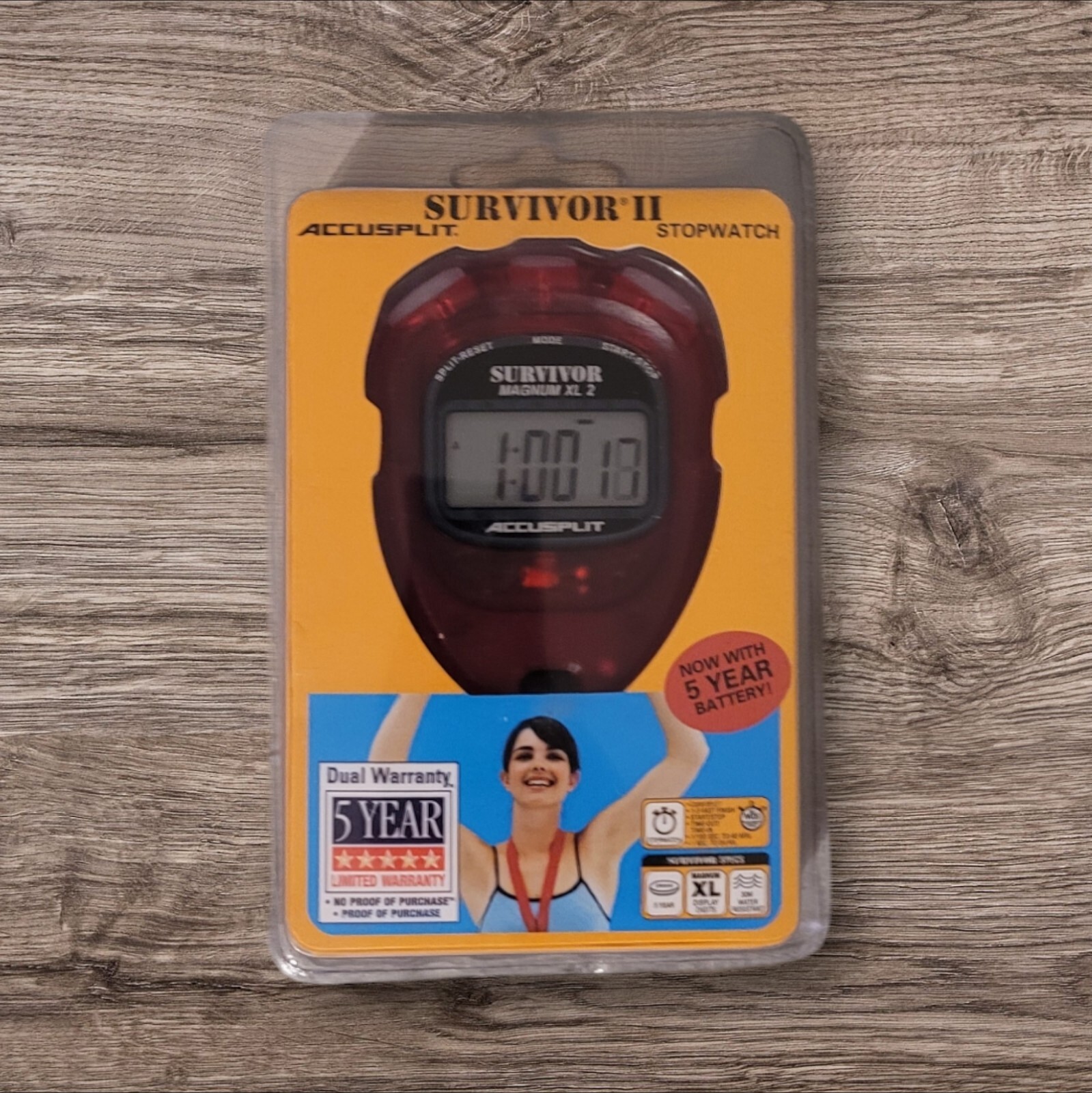 Accusplit New Survivor 2 -Cherry New Survivor SX 2 Series Stopwatch