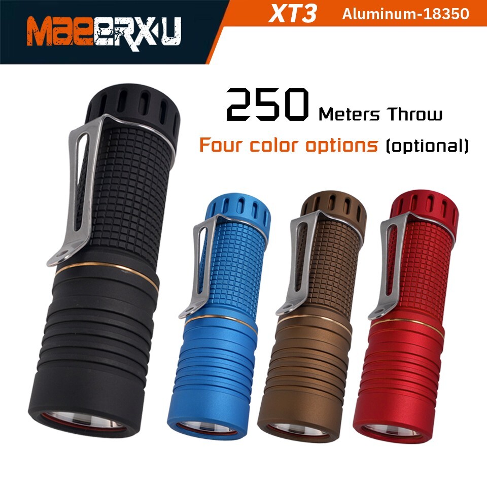 Maeerxu XT3 Aluminum SST40 LED 1400lm 18350 Li-ion Battery Long Distanc