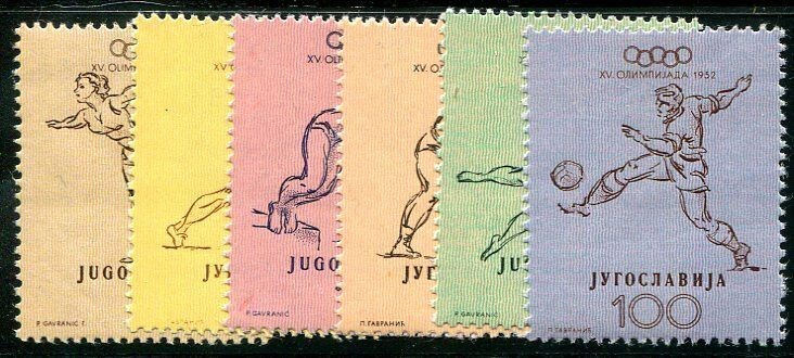 YUGOSLAVIA 1952 698-703 ** MINT CONDITION IMPECCABLE OLYMPIA €90 (49929