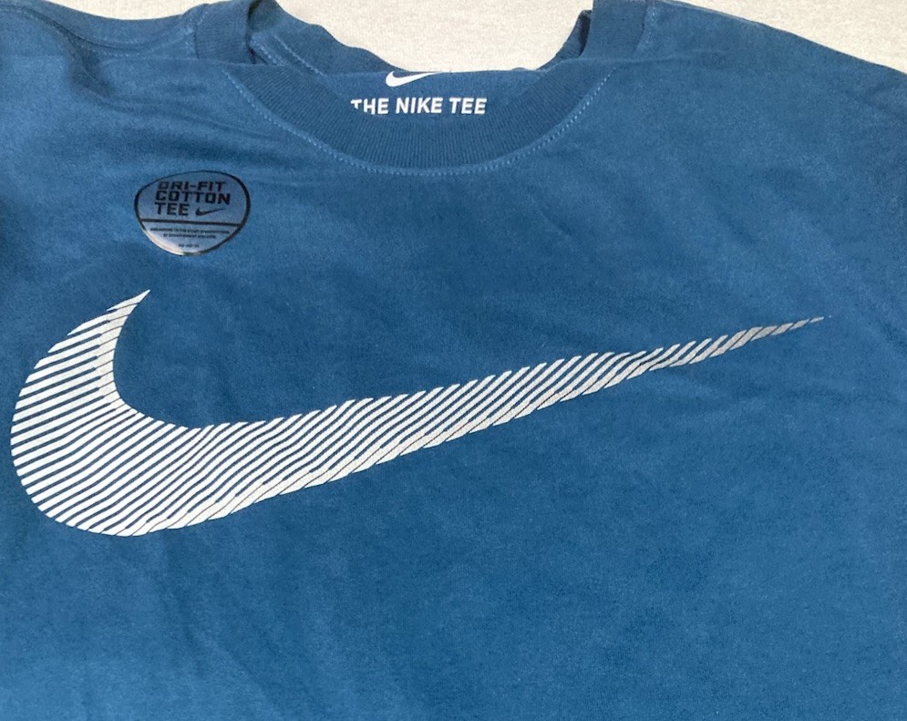 Nike Tee Dri Fit Teal Big Swoosh NWT