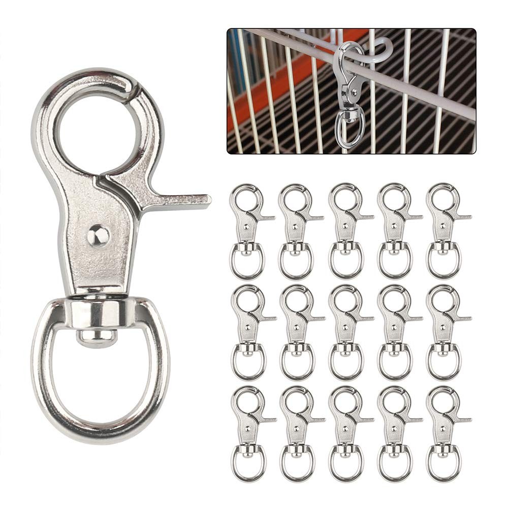 30PCS Trigger Snap Hooks360 Degree Heavy Duty Snaps Swivel Lobster ClaspsStain