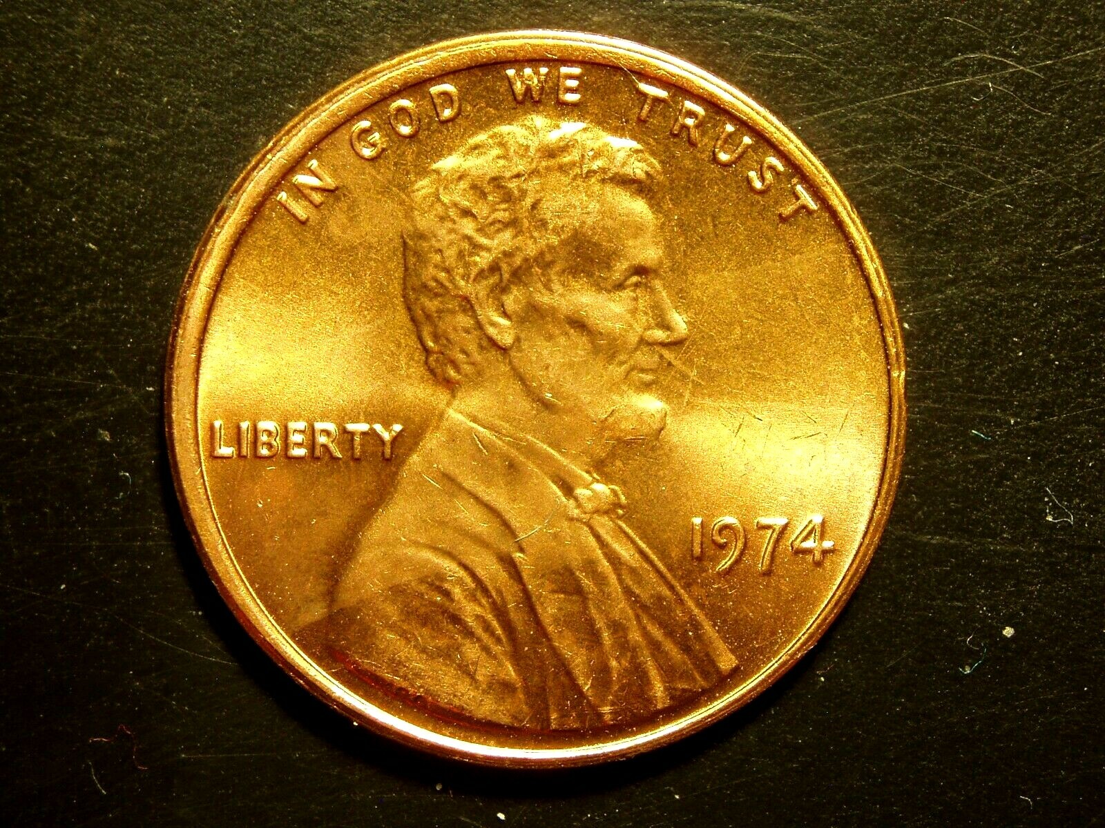 1974 ONE UNC LINCOLN MEMORIAL CENT #2