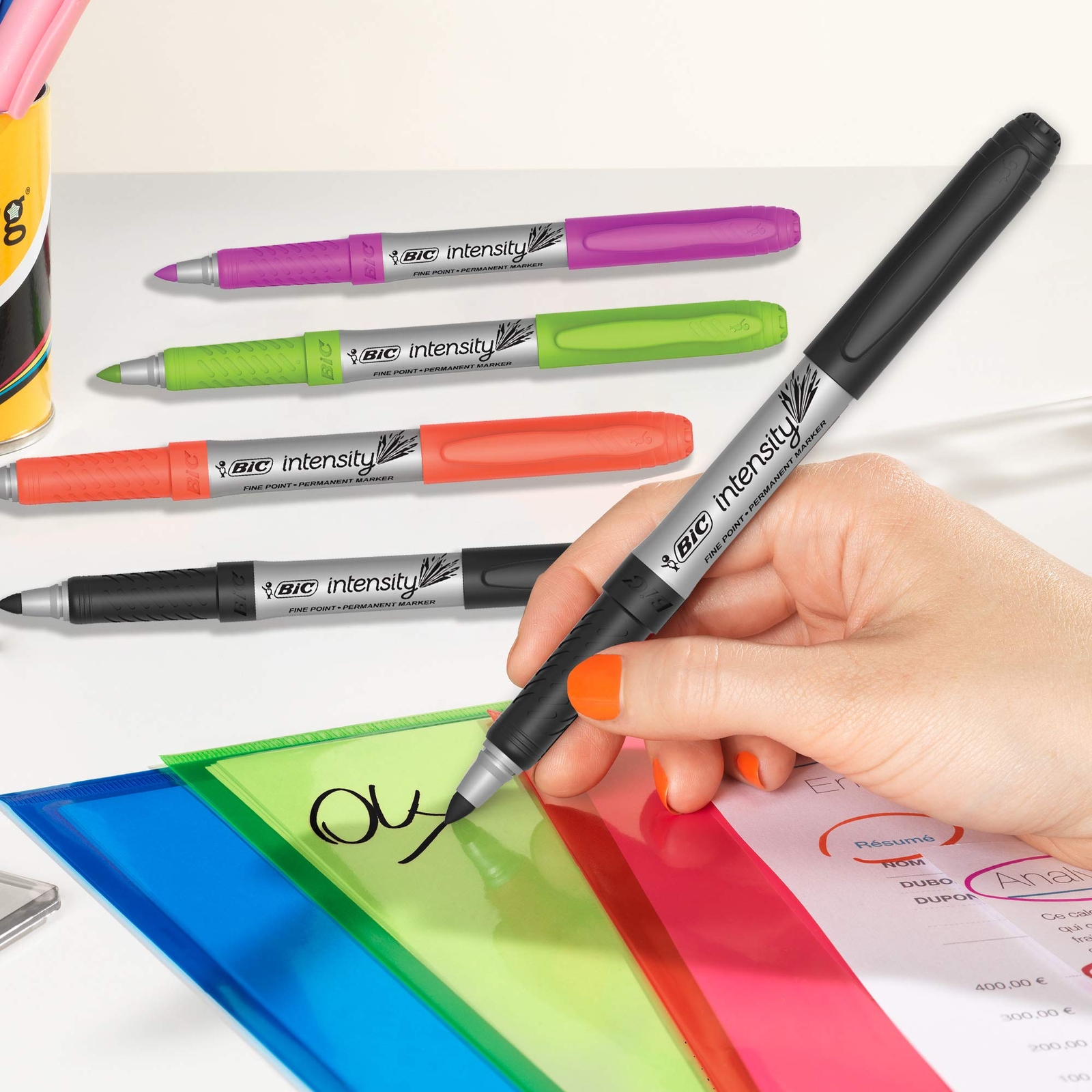 BIC Mark-It Permanent Marker, Fine Point, 2 Count, Black (GPMP21-Blk)