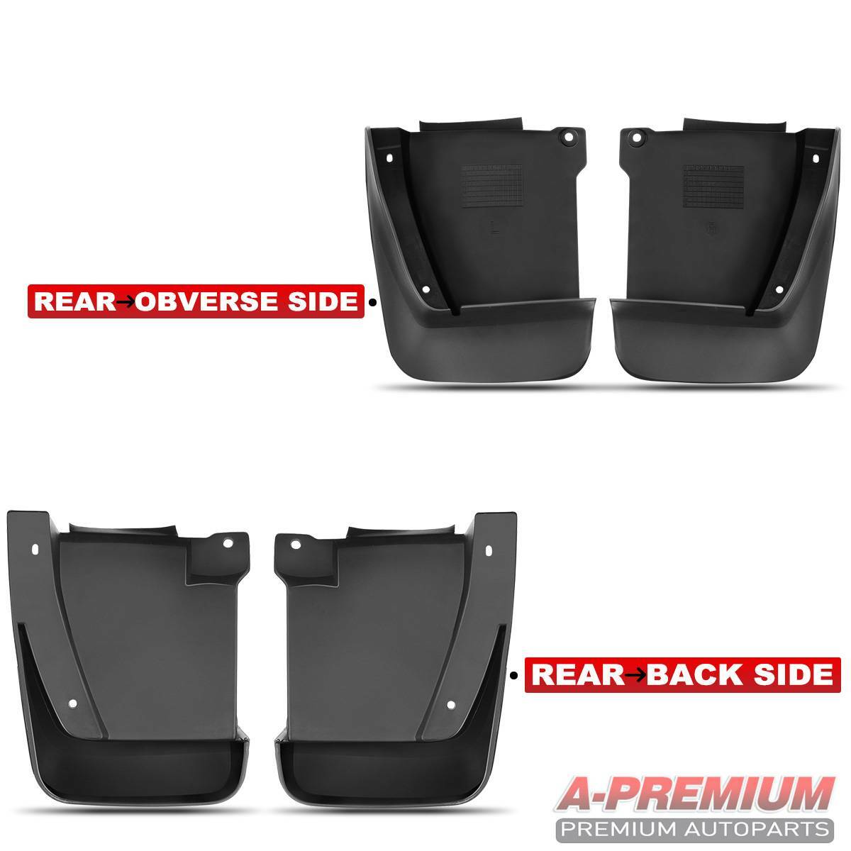 4PCS Splash Guards Mud Flaps Mudguards for Honda Accord 2003-2007 Front and Rear