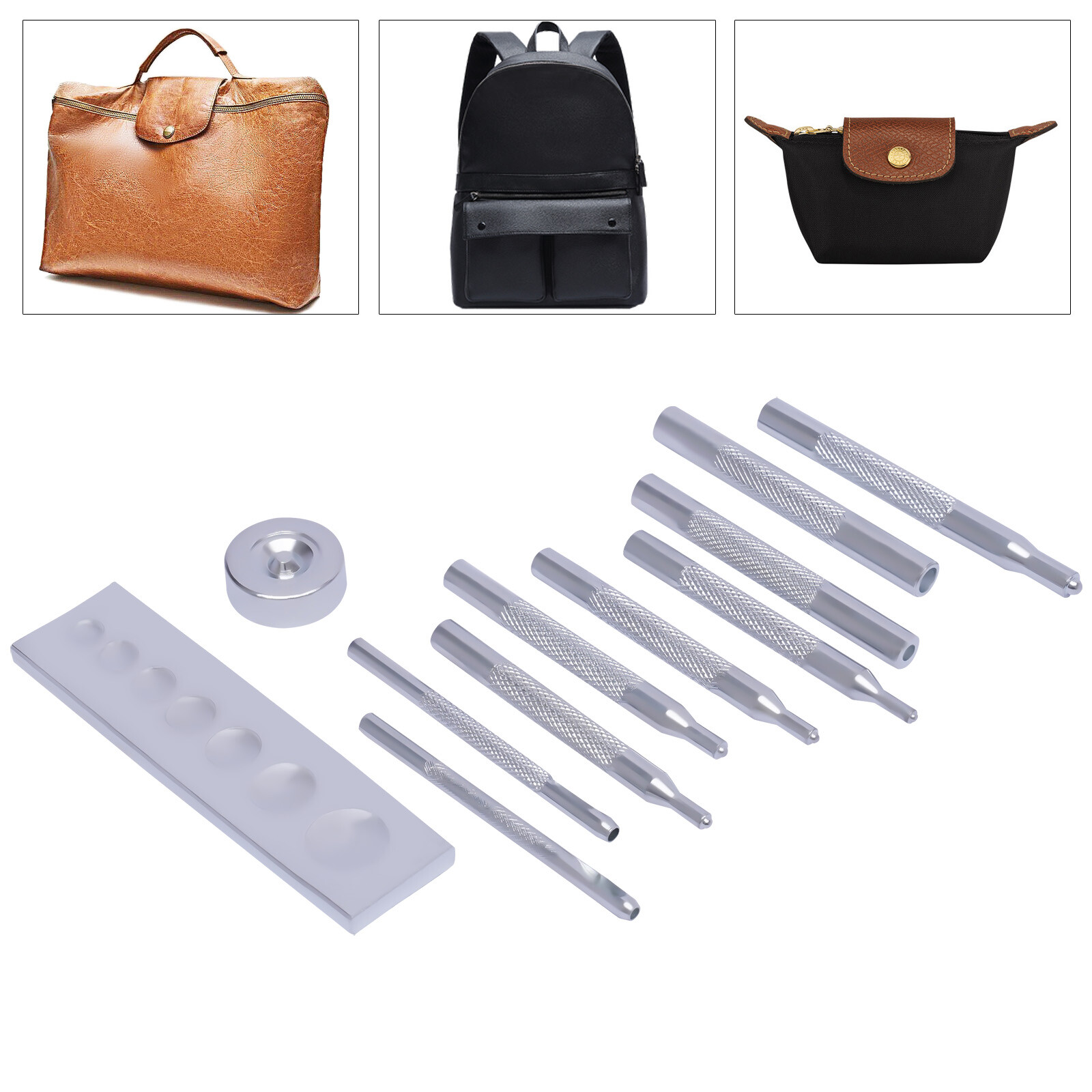 Craft Tool Die Punch Snap Rivet Setter Base Kit DIY Leather Working Craft 11PCS
